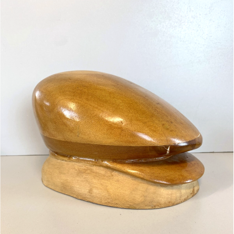 ANTICA FORMA per CAPPELLO BLOCCO LEGNO COPPOLA MODISTA MILLINERY VINTAGE '900
