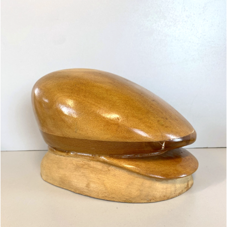 ANTICA FORMA per CAPPELLO BLOCCO LEGNO COPPOLA MODISTA MILLINERY VINTAGE '900