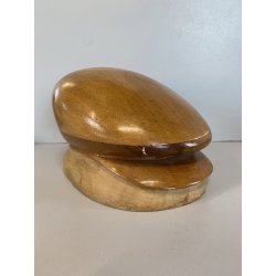 ANTICA FORMA per CAPPELLO BLOCCO LEGNO COPPOLA MODISTA MILLINERY VINTAGE '900