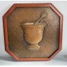 QUADRO RAME MORTAIO BASSORILIEVO EPOCA 1900 ICONA PESTELLO PESTO VASO CORNICE