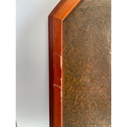 QUADRO RAME farmacia BASSORILIEVO EPOCA 1900 ICONA albarello PIANTA CASSIA VASO
