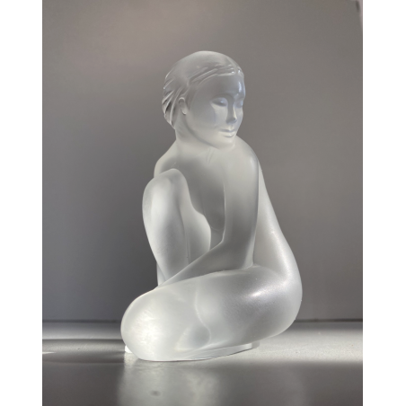 FIGURA CRISTALLO SATINATO "Petite Nue Vénus" FROSTED GLASS LALIQUE® FRANCE H10cm