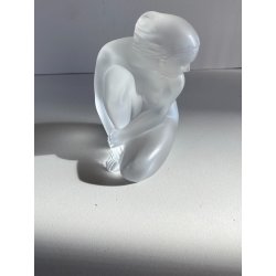 FIGURA CRISTALLO SATINATO "Petite Nue Vénus" FROSTED GLASS LALIQUE® FRANCE H10cm