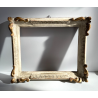 ANTICA PICCOLA CORNICE VENEZIANA DORATA bianca LEGNO 31cmx27cm EPOCA '900 quadro