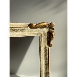 ANTICA PICCOLA CORNICE VENEZIANA DORATA bianca LEGNO 31cmx27cm EPOCA '900 quadro