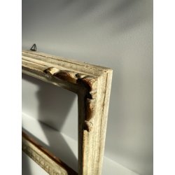 ANTICA PICCOLA CORNICE VENEZIANA DORATA bianca LEGNO 31cmx27cm EPOCA '900 quadro