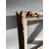 ANTICA PICCOLA CORNICE VENEZIANA DORATA bianca LEGNO 31cmx27cm EPOCA '900 quadro