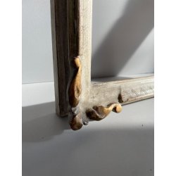 ANTICA PICCOLA CORNICE VENEZIANA DORATA bianca LEGNO 31cmx27cm EPOCA '900 quadro