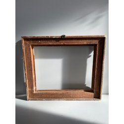 ANTICA PICCOLA CORNICE VENEZIANA DORATA bianca LEGNO 31cmx27cm EPOCA '900 quadro