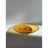 SET da NOTTE BOTTIGLIA SOTTOPIATTO COORDINATO VETRO Murano AMBRATO SPIRALE '50