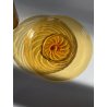 SET da NOTTE BOTTIGLIA SOTTOPIATTO COORDINATO VETRO Murano AMBRATO SPIRALE '50