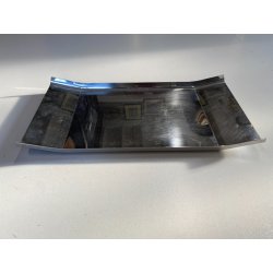 VASSOIO Arran DESIGN Enzo Mari ALESSI ACCIAIO INOX 18/10 VINTAGE TRAY 48x24,5 cm