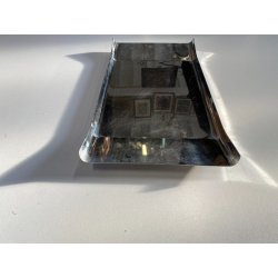 VASSOIO Arran DESIGN Enzo Mari ALESSI ACCIAIO INOX 18/10 VINTAGE TRAY 48x24,5 cm