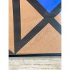 QUADRO GEOMETRICO ASTRATTO A. G. Bertolio 61x61 cm INSERTI COLORATI ANNO 1985