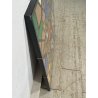 QUADRO GEOMETRICO ASTRATTO A. G. Bertolio 61x61 cm INSERTI COLORATI ANNO 1985