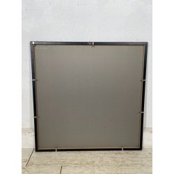 QUADRO GEOMETRICO ASTRATTO A. G. Bertolio 61x61 cm INSERTI COLORATI ANNO 1985