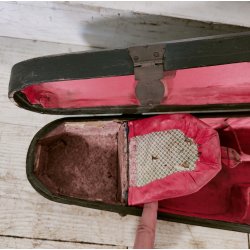 ANTICO VIOLINO con ARCHETTO epoca XIX sec STRUMENTO MUSICALE Old Violin CUSTODIA
