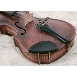 ANTICO VIOLINO con ARCHETTO epoca XIX sec STRUMENTO MUSICALE Old Violin CUSTODIA