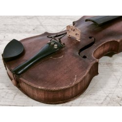 ANTICO VIOLINO con ARCHETTO epoca XIX sec STRUMENTO MUSICALE Old Violin CUSTODIA