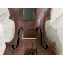 ANTICO VIOLINO con ARCHETTO epoca XIX sec STRUMENTO MUSICALE Old Violin CUSTODIA