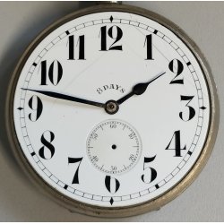 GRANDE ANTICO OROLOGIO TASCA 8 days EPOCA '900 OLD POCKET WATCH taschino ø 65 mm
