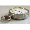 GRANDE ANTICO OROLOGIO TASCA 8 days EPOCA '900 OLD POCKET WATCH taschino ø 65 mm