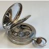 GRANDE ANTICO OROLOGIO TASCA 8 days EPOCA '900 OLD POCKET WATCH taschino ø 65 mm