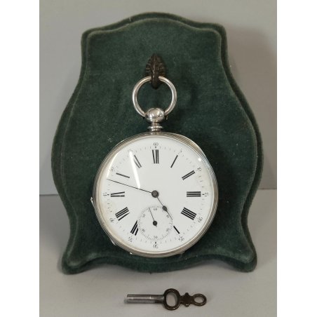 ANTICO OROLOGIO TASCA ARGENTO epoca 800 TASCHINO Old Pocket Watch CARICA CHIAVE