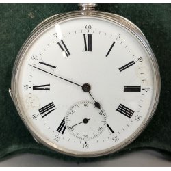 ANTICO OROLOGIO TASCA ARGENTO epoca 800 TASCHINO Old Pocket Watch CARICA CHIAVE