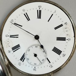 ANTICO OROLOGIO TASCA ARGENTO epoca 800 TASCHINO Old Pocket Watch CARICA CHIAVE
