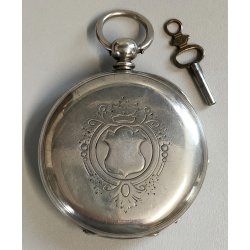 ANTICO OROLOGIO TASCA ARGENTO epoca 800 TASCHINO Old Pocket Watch CARICA CHIAVE