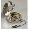 ANTICO OROLOGIO TASCA ARGENTO epoca 800 TASCHINO Old Pocket Watch CARICA CHIAVE