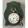 ANTICO OROLOGIO TASCA ARGENTO Inglese XIX sec. DECORO LIBERTY Movimento a Catena