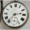 ANTICO OROLOGIO TASCA ARGENTO Inglese XIX sec. DECORO LIBERTY Movimento a Catena