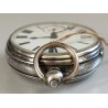 ANTICO OROLOGIO TASCA ARGENTO Inglese XIX sec. DECORO LIBERTY Movimento a Catena