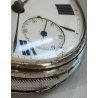ANTICO OROLOGIO TASCA ARGENTO Inglese XIX sec. DECORO LIBERTY Movimento a Catena