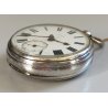 ANTICO OROLOGIO TASCA ARGENTO Inglese XIX sec. DECORO LIBERTY Movimento a Catena
