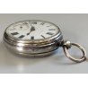 ANTICO OROLOGIO TASCA ARGENTO Inglese XIX sec. DECORO LIBERTY Movimento a Catena