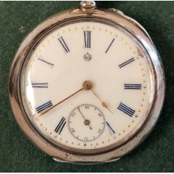 ANTICO OROLOGIO TASCA ARGENTO 800 epoca 900 TASCHINO Old Pocket Watch MONTRE
