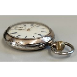 ANTICO OROLOGIO TASCA ARGENTO 800 epoca 900 TASCHINO Old Pocket Watch MONTRE