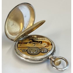 ANTICO OROLOGIO TASCA ARGENTO 800 epoca 900 TASCHINO Old Pocket Watch MONTRE