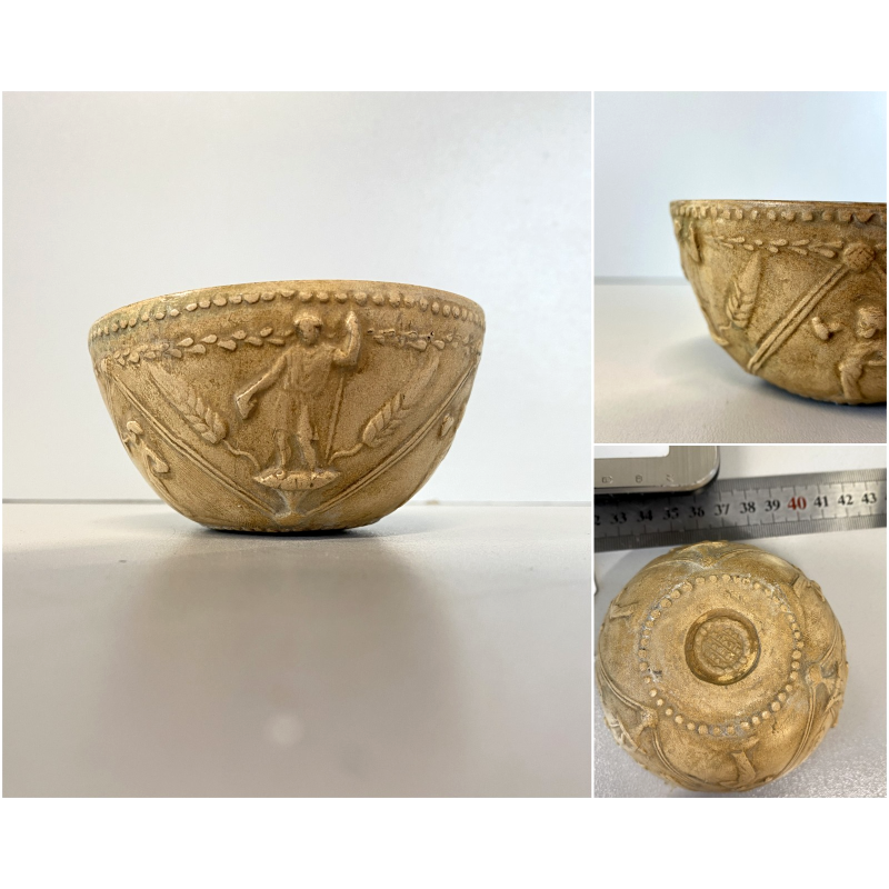 CIOTOLA BOWL TERRACOTTA TERRA SIGILLATA ROMANA STILE SIGNA ARCHEOLOGICA ø 9 cm