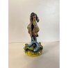 SCULTURA CERAMICA VINTAGE CANE SEDUTO STILIZZATO FIRMATA Verzolini ANNI '70