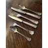 SERVIZIO POSATE VINTAGE Sambonet Mod. "210" PER 12 pers. BAULETTO LEGNO ART DECò