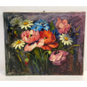 ANTICO QUADRO DIPINTO OLIO TELA FIORI NATURA MORTA PINO PESSINA DA CASTANEDO 900