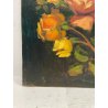 QUADRO DIPINTO OLIO TELA FIORI ROSE NATURA MORTA PINO PESSINA DA CASTANEDO '900