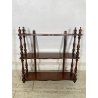 ANTICA PICCOLA ETAGERE DA MURO legno NOCE EPOCA '800 libreria ALZATA mensole