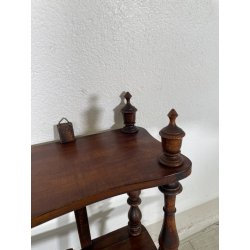 ANTICA PICCOLA ETAGERE DA MURO legno NOCE EPOCA '800 libreria ALZATA mensole