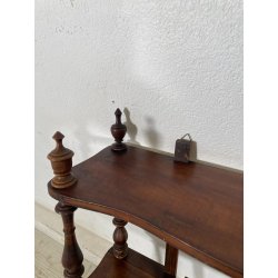 ANTICA PICCOLA ETAGERE DA MURO legno NOCE EPOCA '800 libreria ALZATA mensole