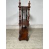 ANTICA PICCOLA ETAGERE DA MURO legno NOCE EPOCA '800 libreria ALZATA mensole